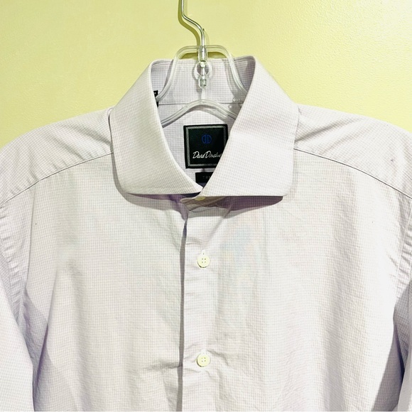 DAVID DONAHUE TRIM FIT LONG SLEEVE CHECKERED BUTTON DOWN SHIRT - Picture 2 of 8